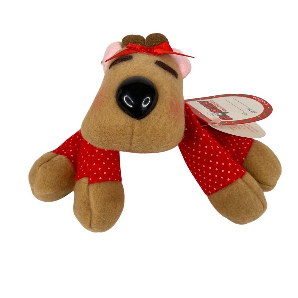 Ramona‎ Reindeer Plush Rodney And Friends Hallmark For Burger King 1987 Xmas Tag
